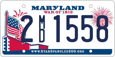 MD license plate 2MD1558