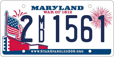 MD license plate 2MD1561