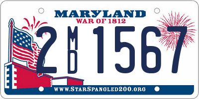 MD license plate 2MD1567