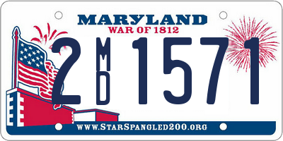 MD license plate 2MD1571