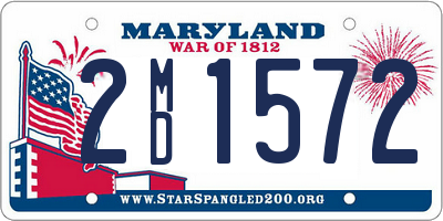 MD license plate 2MD1572