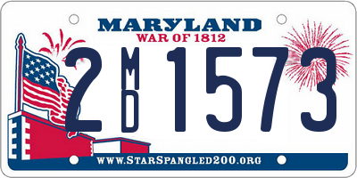 MD license plate 2MD1573