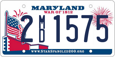 MD license plate 2MD1575