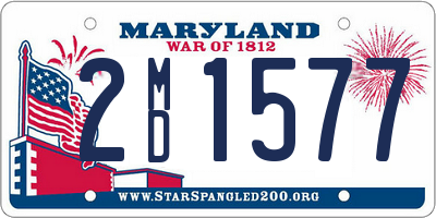 MD license plate 2MD1577