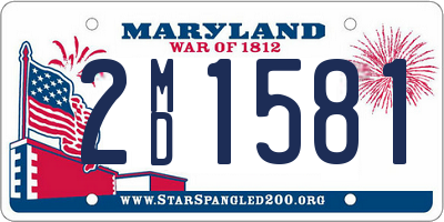 MD license plate 2MD1581