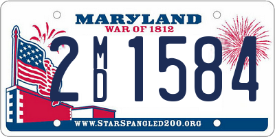 MD license plate 2MD1584