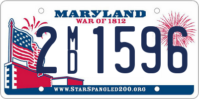 MD license plate 2MD1596