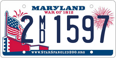 MD license plate 2MD1597