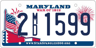 MD license plate 2MD1599