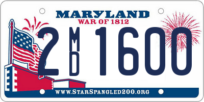 MD license plate 2MD1600