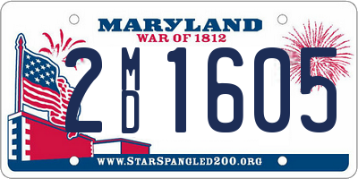 MD license plate 2MD1605