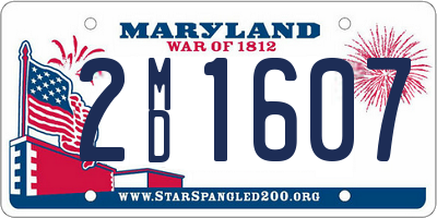 MD license plate 2MD1607