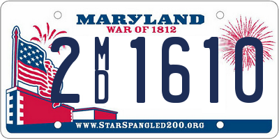 MD license plate 2MD1610