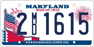 MD license plate 2MD1615