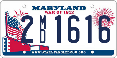 MD license plate 2MD1616