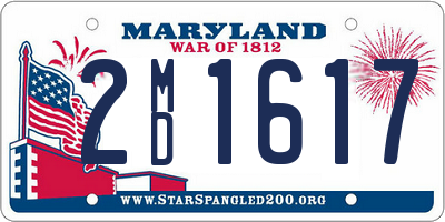 MD license plate 2MD1617