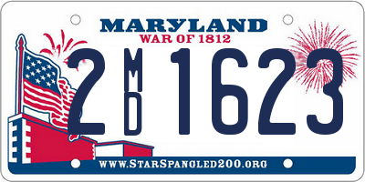 MD license plate 2MD1623