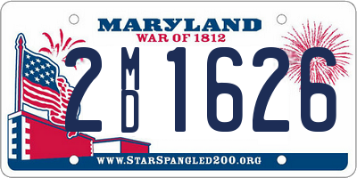 MD license plate 2MD1626