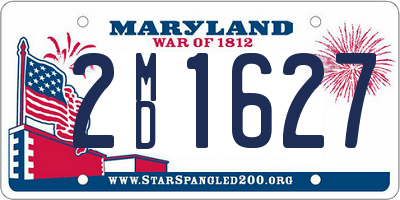MD license plate 2MD1627
