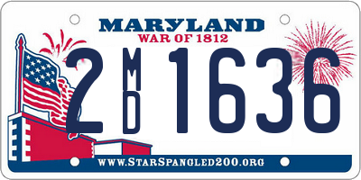 MD license plate 2MD1636