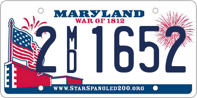 MD license plate 2MD1652