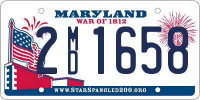 MD license plate 2MD1658