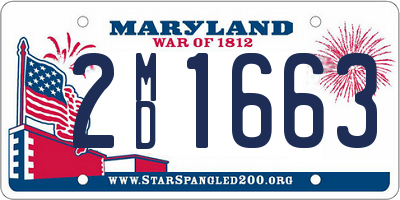 MD license plate 2MD1663