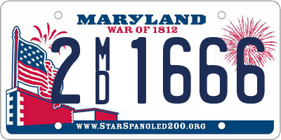 MD license plate 2MD1666