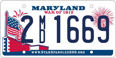 MD license plate 2MD1669