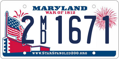 MD license plate 2MD1671