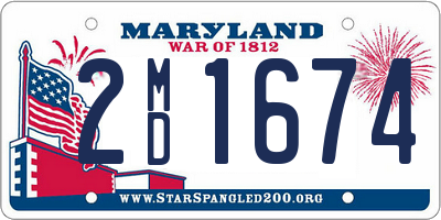 MD license plate 2MD1674