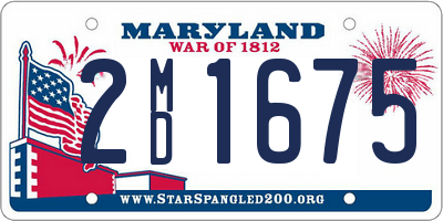 MD license plate 2MD1675