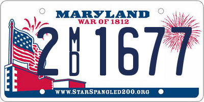 MD license plate 2MD1677