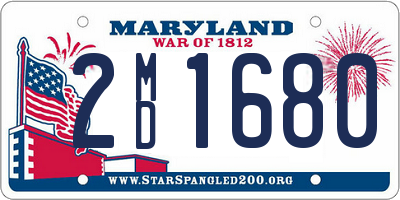 MD license plate 2MD1680