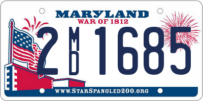 MD license plate 2MD1685