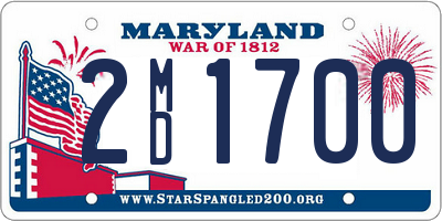 MD license plate 2MD1700