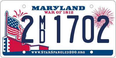 MD license plate 2MD1702