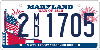 MD license plate 2MD1705