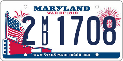 MD license plate 2MD1708