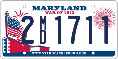 MD license plate 2MD1711