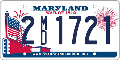 MD license plate 2MD1721