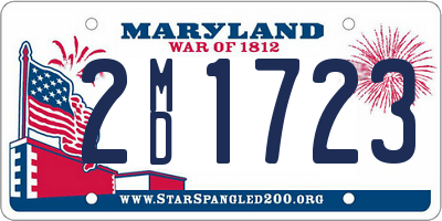 MD license plate 2MD1723