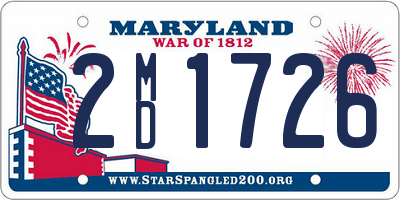 MD license plate 2MD1726