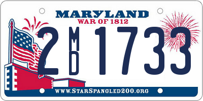 MD license plate 2MD1733