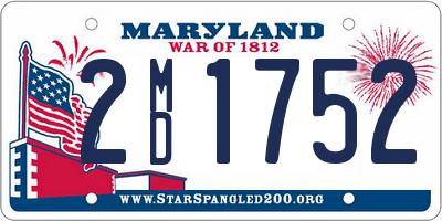 MD license plate 2MD1752