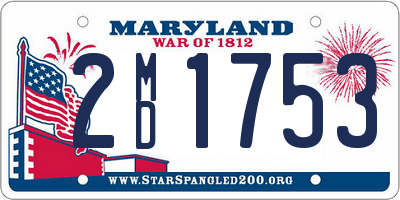 MD license plate 2MD1753