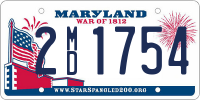 MD license plate 2MD1754