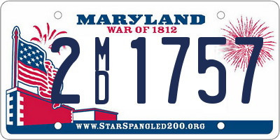 MD license plate 2MD1757