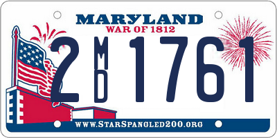 MD license plate 2MD1761