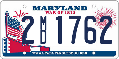 MD license plate 2MD1762